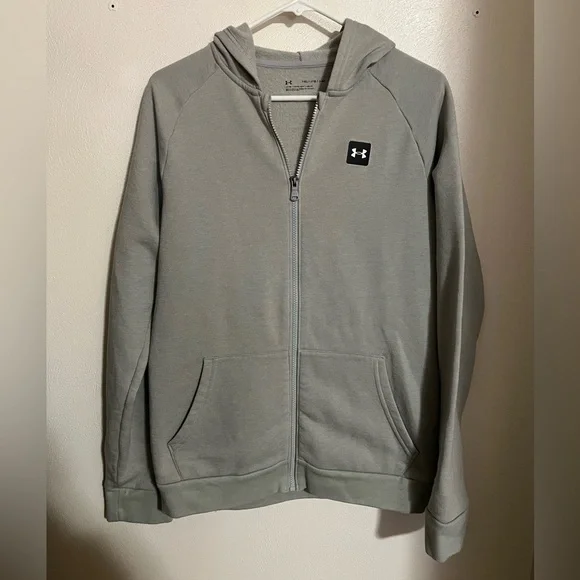 UNDER ARMOUR Activewear‎ Rival Fleece Full Zip Hoodie Jacket Grey Boy's Size XL
