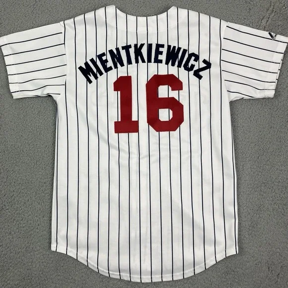 Vintage Minnesota Twins Doug Mientkiewicz Majestic MLB Baseball‎ Jersey Youth L
