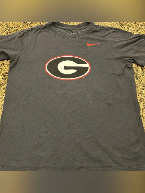 Nike Black/Gray Georgia Bulldogs Logo Short Sleeve Tee