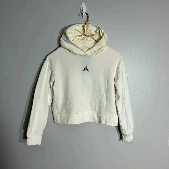 Girls Michael Jordan‎ cropped cream hoodie size M