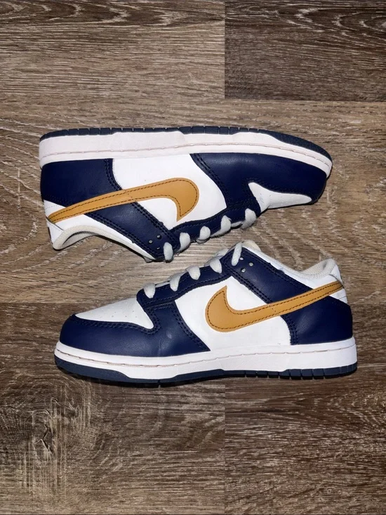 Nike Low-Top Sneakers in Navy, White & Gold