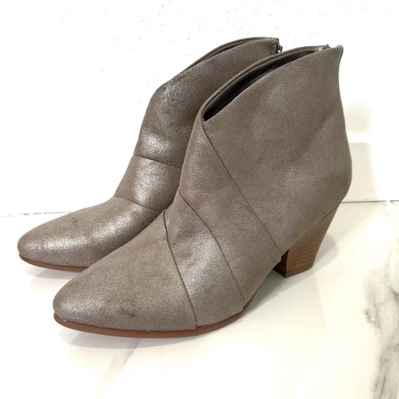 BareTraps Shimmering  Liberty Heeled‎ Gray Ankle Booties 11M