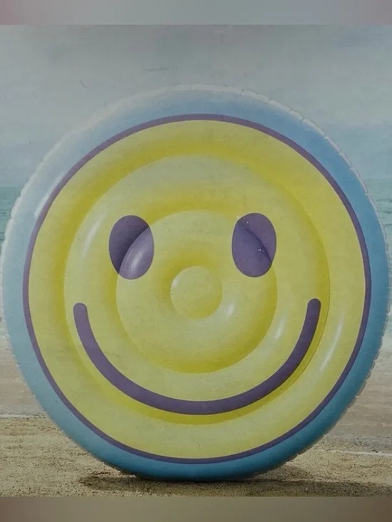 Stoney Clover Lane Inflatable Water Float in Smiley Face