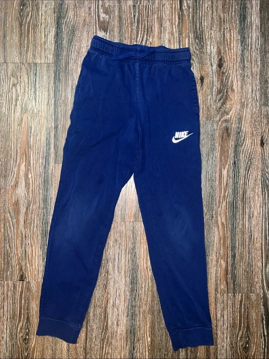 Nike Boys Lightweight Navy Blue Joggers with White Logo