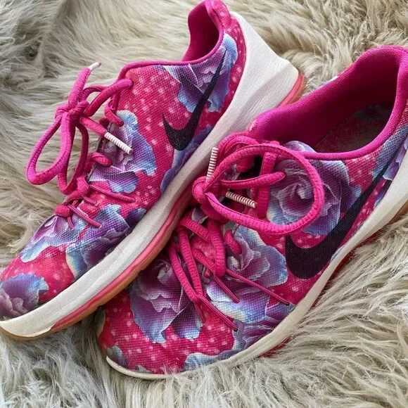 Girls Nike Kevin Durant aunt pearl shoes 3Y pink purple