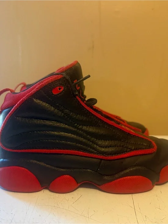 Nike Kids Black and Red Basketball Sneakers