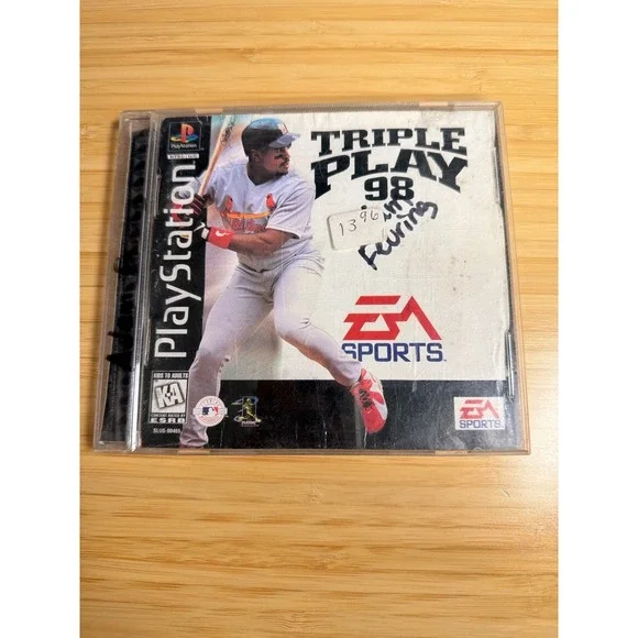 PS1‎ Triple Play 98 CIB PlayStation EA Sports Untested Water Damage