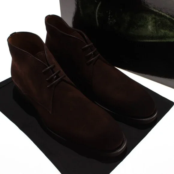 Magnanni NWB Lace Up Chukka Boots Size 43.5 (US 10.5) in Brown Suede