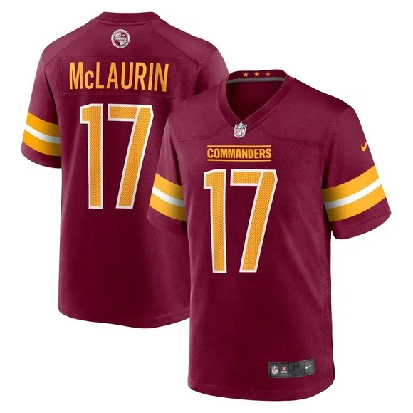 Nike L 14/16 Burgundy Terry McLaurin Washington Commanders Jersey NFL Football
