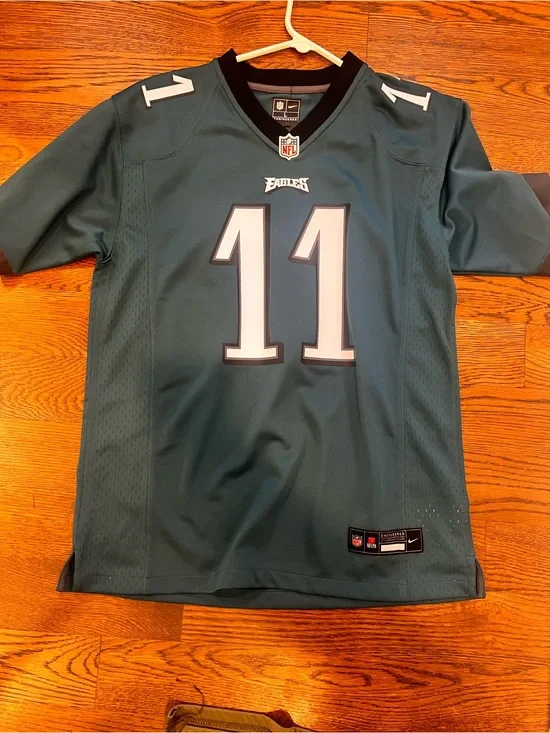 Nike Philadelphia Eagles #11 Green and White Football Jersey
