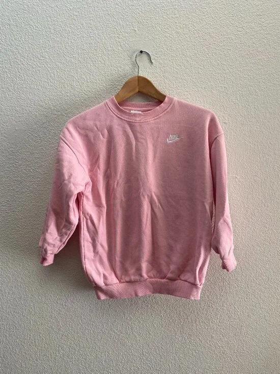 Nike Sportswear Club Fleece Oversized Sweatshirt Girls Medium Pink FD2329-690