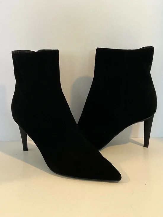 Kendall & Kylie Booties Black Suede Size 7.5