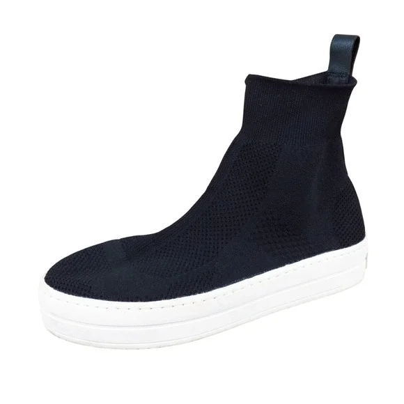 J/Slides Heroe Women Sock Bootie Sneakers 8.5 Athleisure Platform Black Knit
