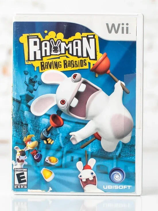 Rayman Raving Rabbids Nintendo Wii 2006 CIB Complete Game Case Manual Ubisoft