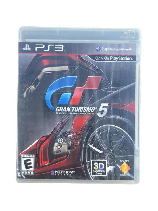 Sony Gran Turismo 5 PS3 Video Game Black and Red