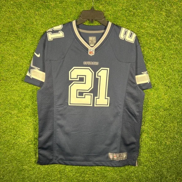 Nike Ezekiel Elliott Dallas Cowboys Jersey Youth XL 18/20 Navy Blue 21 NFL‎