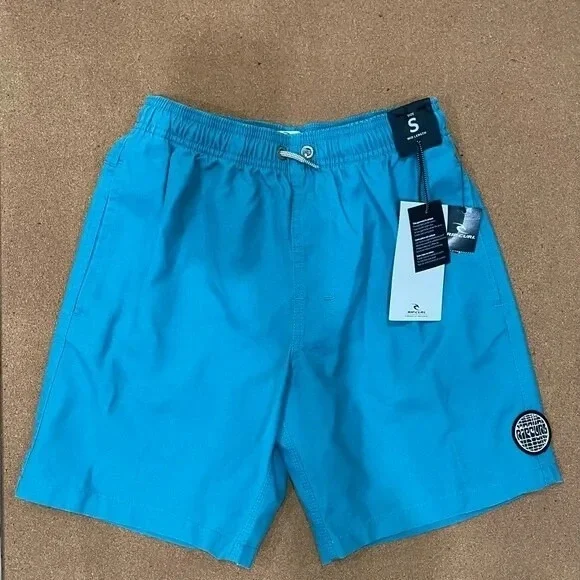 Rip Curl Bondi Pigment Volley Shorts Boys Small Swim Trunks 6