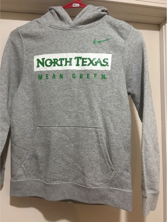 Nike North Texas Mean Green Hoodie Boys Medium Gray NWT NCAA Sweatshirt