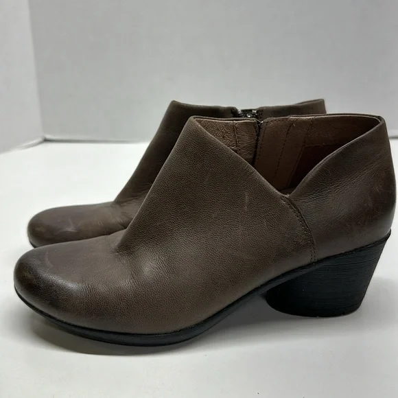 Dansko Raina Ankle Boots Burnished Calf Leather Boot Chestnut Brown Size 36