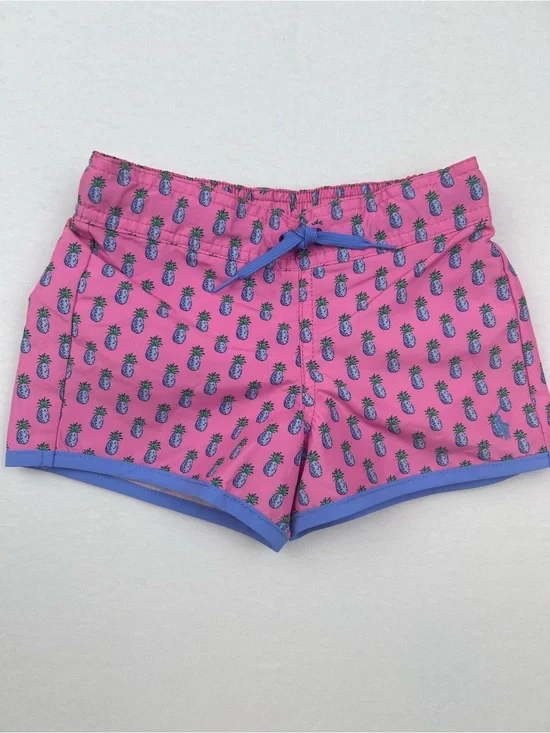Polo Ralph Lauren Kids Pink Blue Pineapple Swim‎ Trunks Size 2