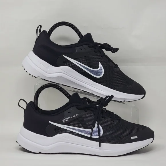 Nike Youth Size 6Y Downshifter 12 Running Shoes DM4194-003 Black White New