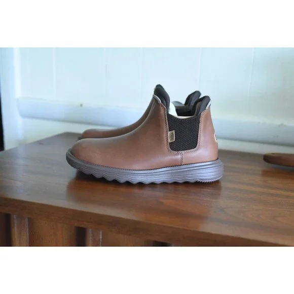 Hey Dude Branson Boot Craft Leather Womens Size 7 Cognac Brown New NWT