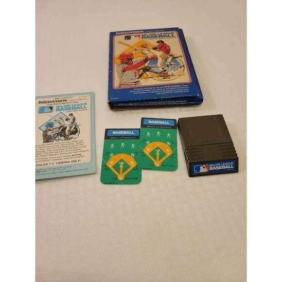 Intellivision Game Major League Baseball Complete in (Damaged)Box w/Manual 1979