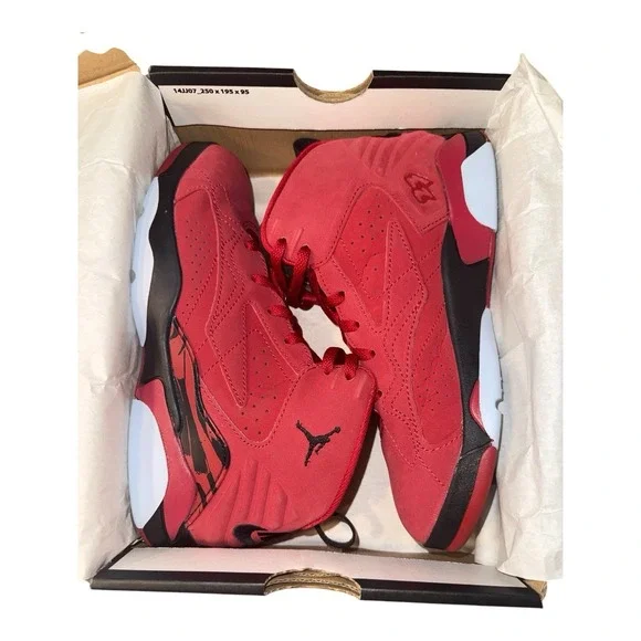 Nike Air Jordan Jumpman MVP Boys Size 3Y Red Black Basketball Shoes Sneakers