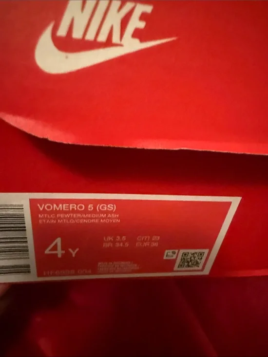 Nike Red Box with White Swoosh and Label