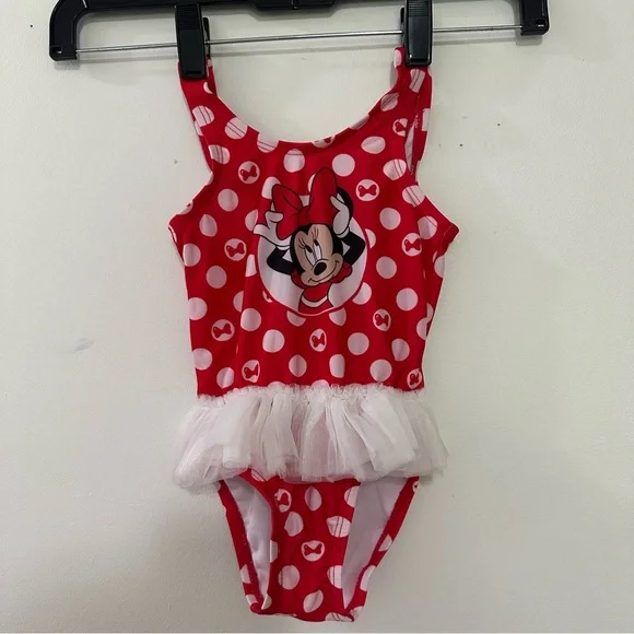 Minnie Mouse Red Polka Dot Swimsuit with TuTu Size‎ 18 months