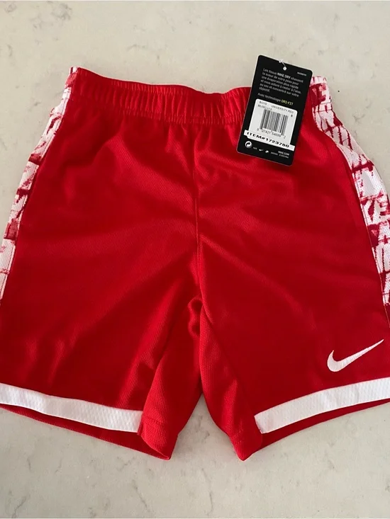 Nike Red Basketball Shorts with White Trim
