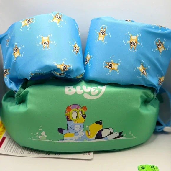 Bluey Child 33-55 LB Puddle Jumper Life Vest Swim Safety Floaties Kidcore Summer