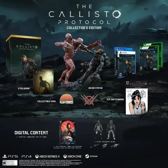 The Callisto Protocol Collector's Edition, PS5, Includes Steelbook, Jacob Statu