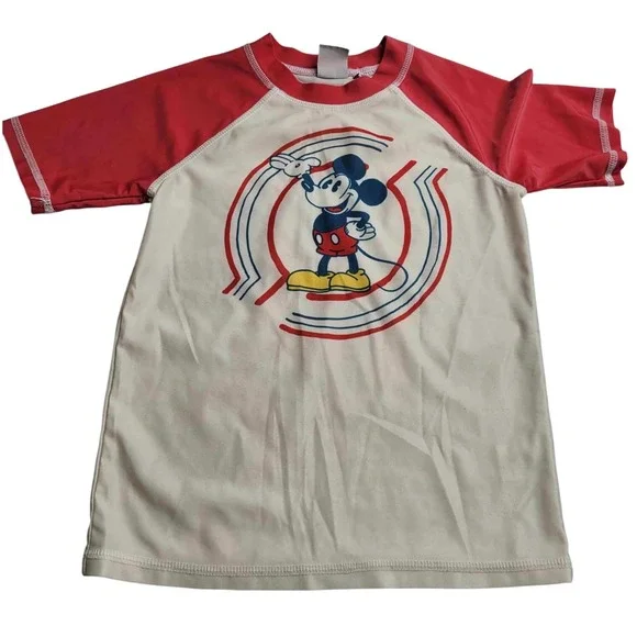 3660 Junk Food Disney‎ Mickey Mouse Swim Rash Guard Boys Small