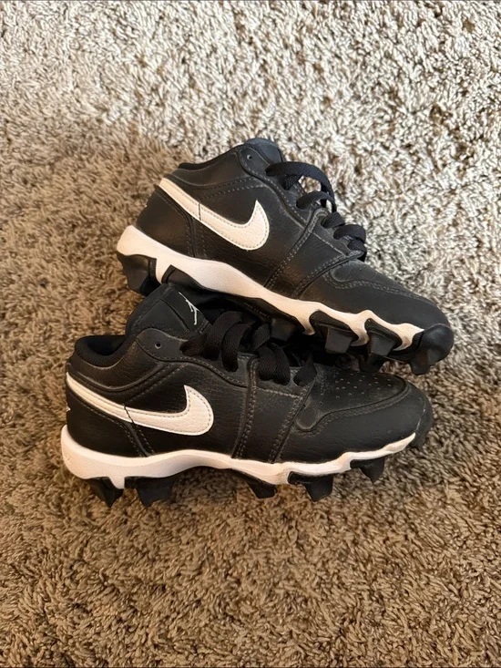 Nike Kids Black and White Cleats - Youth Athletic Sneakers