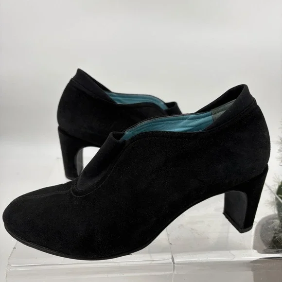 Thierry Rabotin Drosera Heeled Pumps Booties Black Suede Ergonomic 39.5