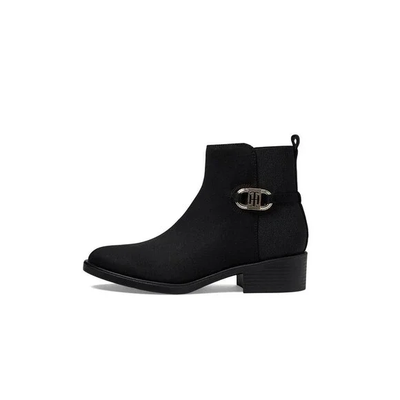 Tommy Hilfiger Womens 9 M Black Faux Suede Imiera Ankle Booties NIB RY3