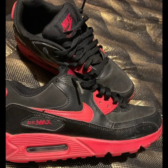 Nike Kids Black and Red Air Max Sneakers