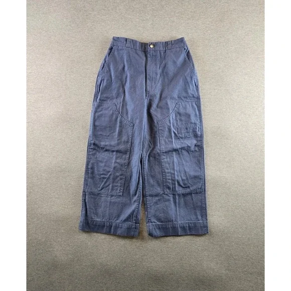 Nike Sportswear Metro Ground Carpenter Pants Boys L Blue Canvas Wide Leg FV8047‎