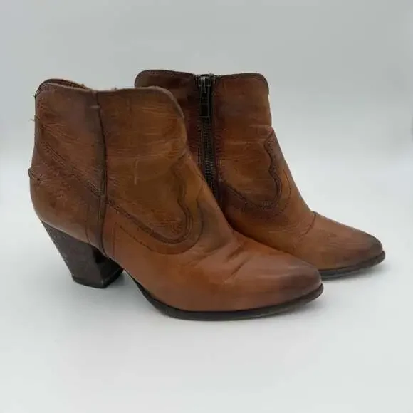 Frye Renee Seam Short Leather Ankle Boots