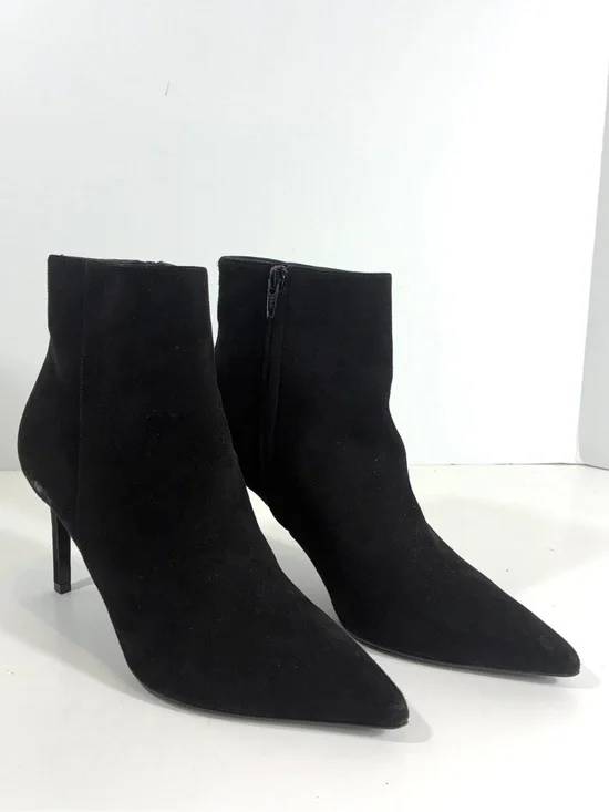 Saint Laurent Black Suede Ankle Boots Size 38.5 US 8.5