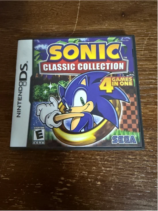 Nintendo DS Sonic Classic Collection Case Manual Inserts Only OEM No G
