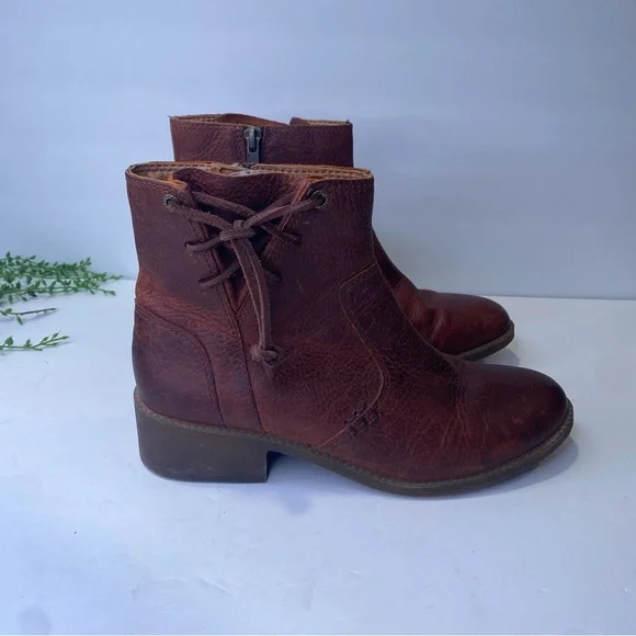 Sperry Juniper Glyn Top Sider Ankle Boots Brown Leather Size 6.5M