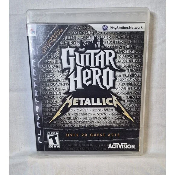 Playstation 3 Guitar Hero METALLICA Over 20 Guest Acts Boxed With Instructions