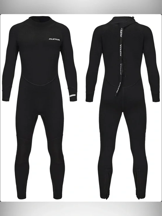 Aunua Kids Black Long Sleeve One-Piece Swimsuit Wetsuit