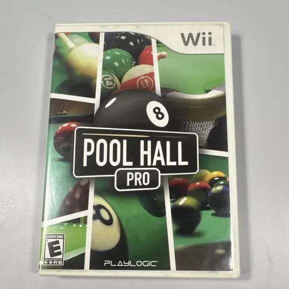 Playlogic Pool Hall Pro Nintendo Wii E-Everyone NTSC-U/C Manual 2008