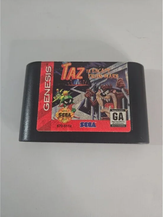 Sega Genesis Taz in Escape from Mars Authentic Game Cartridge