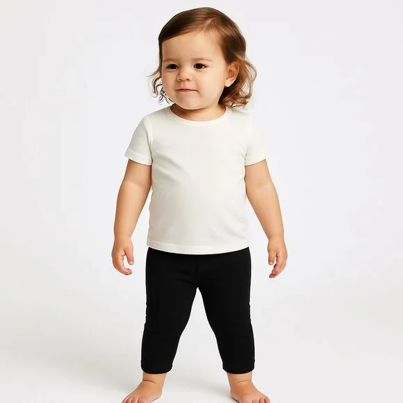 3/$20 Bundle •The Children’s Place 2pk Baby Leggings Cotton Knit Black capris 2T