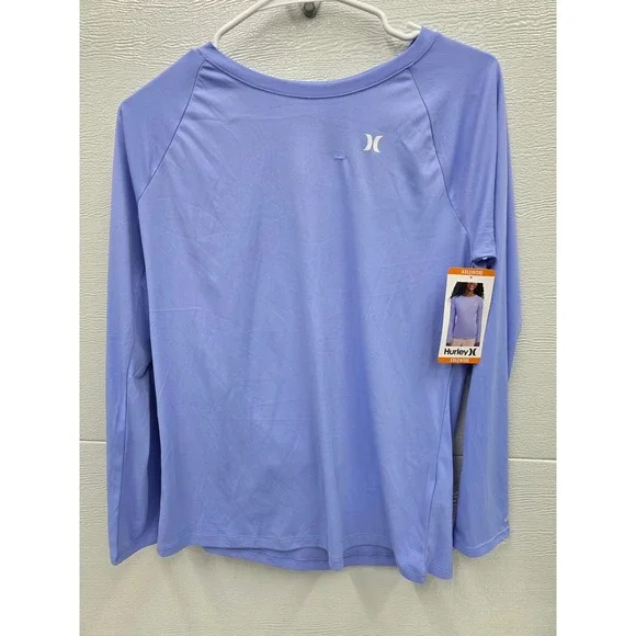 Hurley Girls Long Sleeve Rash Guard Swim Shirt UPF 50+ Light Orchid XXL 18/20