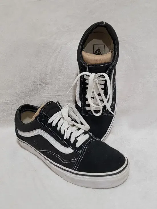 Vans Old Skool Black Suede Canvas Skate Shoes Men's Size 7.5 US / 7 US women